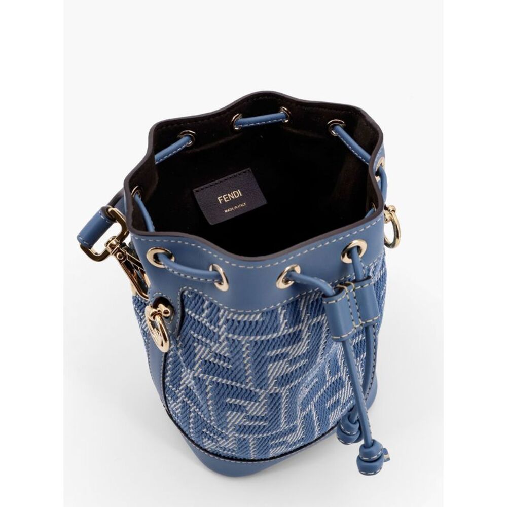 Fendi Women Mon Tresor Ff Jacquard Fabric Bucket Bag - Picture 4 of 5